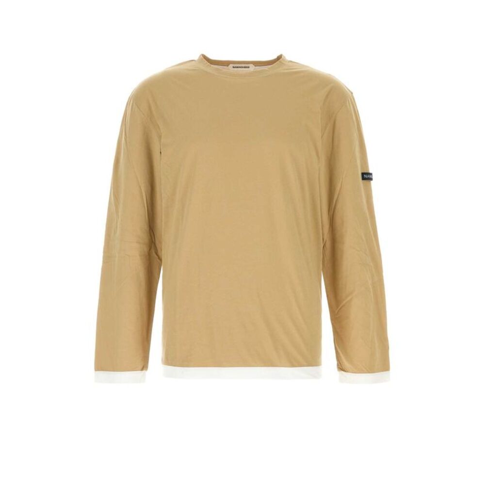 Namacheko Men Beige Cotton T-Shirt